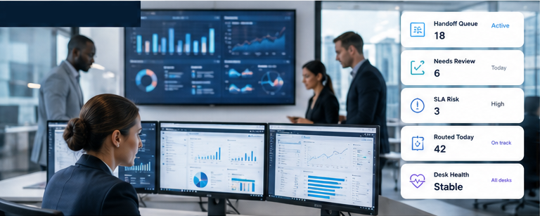 IMO operations team working across the command dashboard