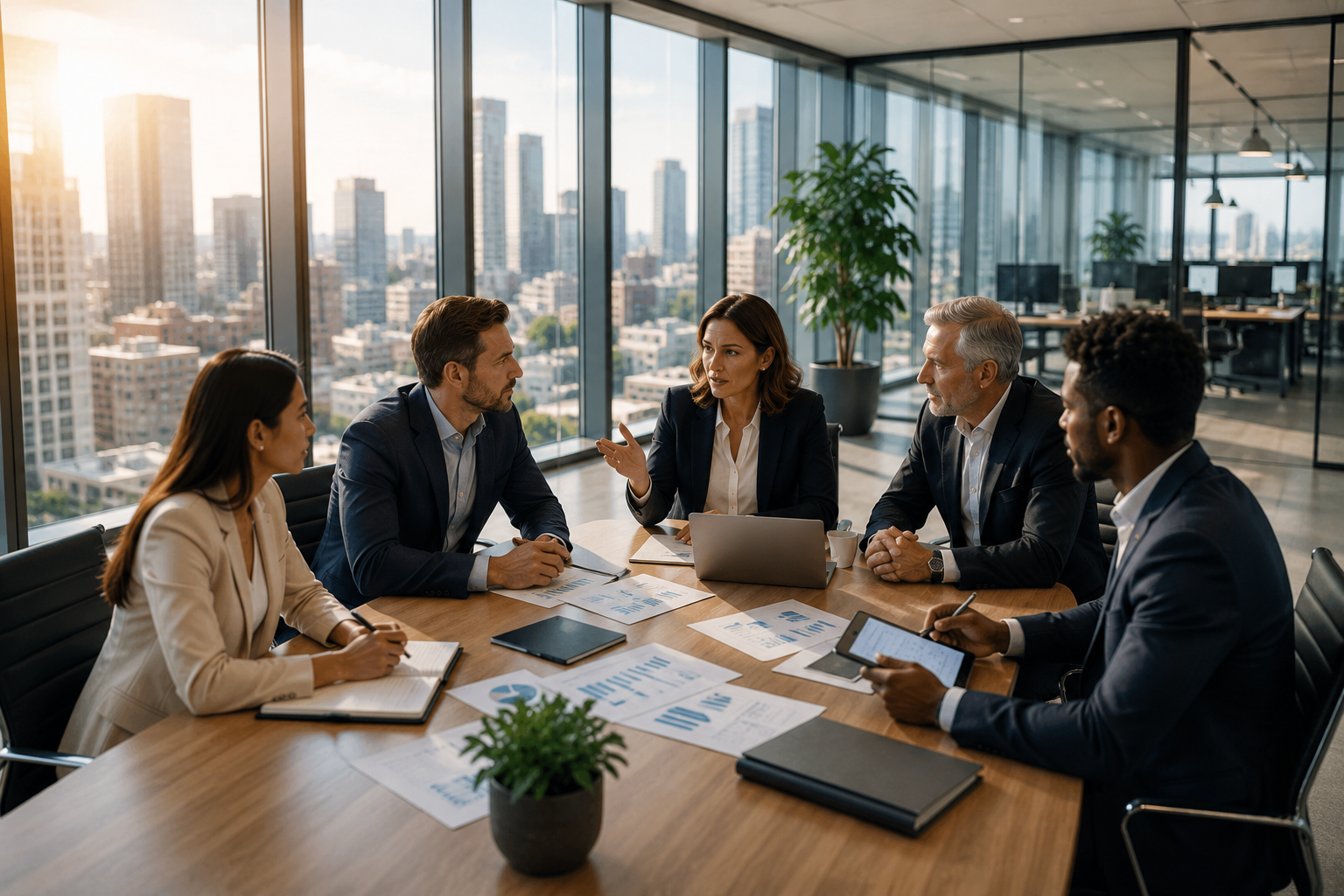 IMO operations team collaborating in the office